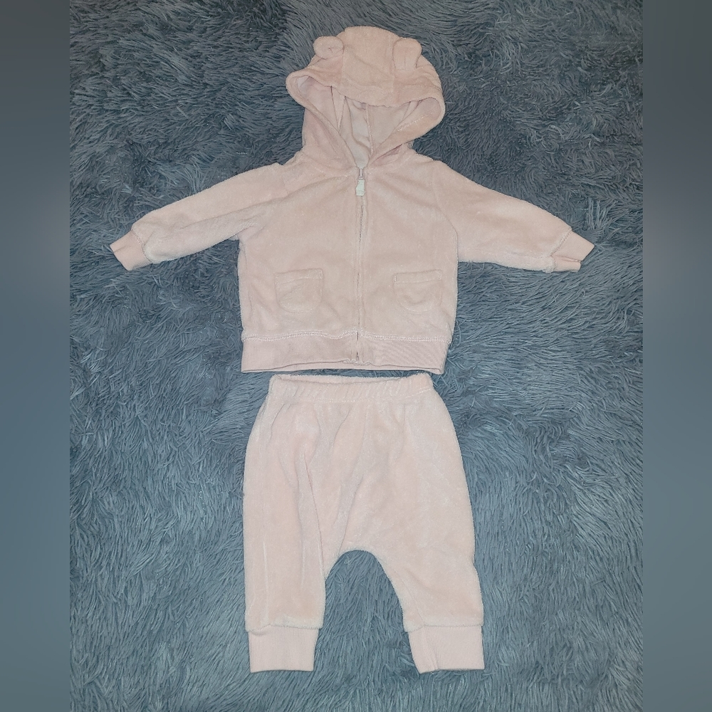 Carter's Pink Baby Hoodie and Pants Set